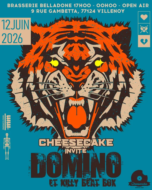 Affiche Cheesecake invite Domino et Killy Beat Box, 12 juin 2026