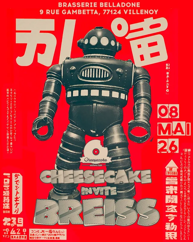 Affiche Cheesecake invite Breiss, 8 mai 2026